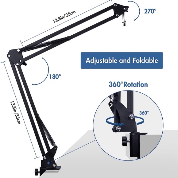 For hyperx solocast microphone boom arm, Mic desk stand - Picture 3 of 6